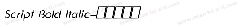Script Bold ltalic字体转换